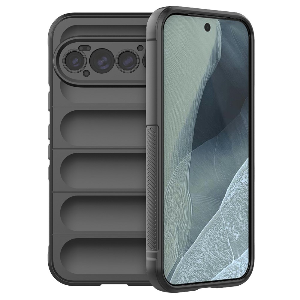 For Google Pixel 11 Pro Phone Case Anti-Drop Soft TPU Rugged Back Cover - Black