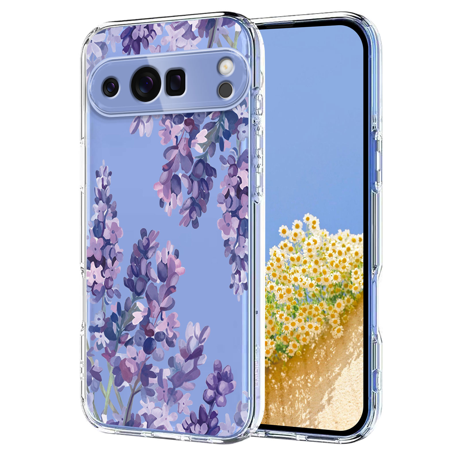 For Google Pixel 9 Pro XL / Google Pixel 10 Pro XL Case Butterfly Floral Pattern Printing TPU Phone Back Cover - Wisteria