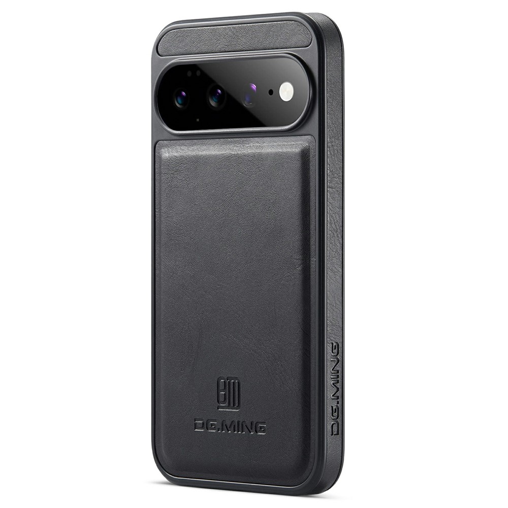 DG.MING For Google Pixel 11 Case Anti-Drop Leather Coated PC + TPU Phone Back Cover - Black