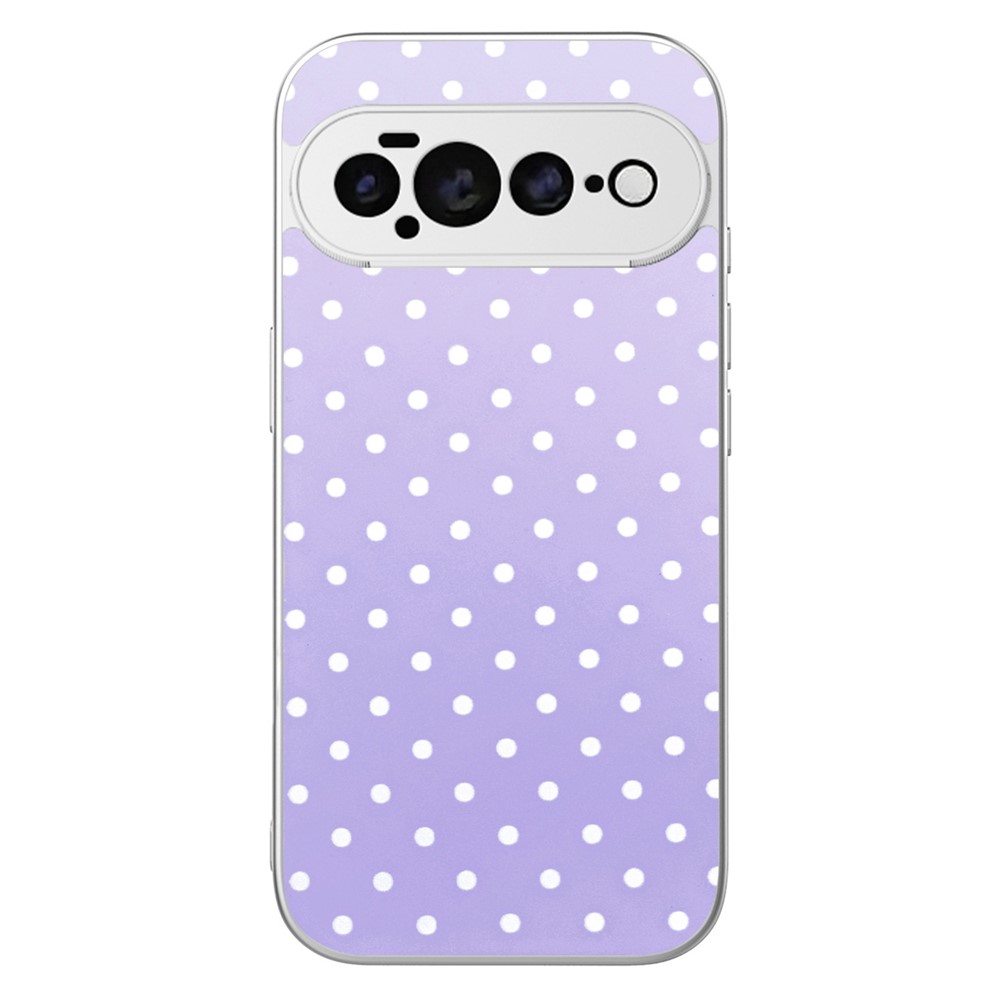 For Google Pixel 11 Pro Case Dot Pattern PU Leather PC TPU Shockproof Phone Back Cover - Purple
