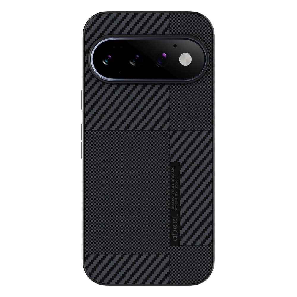 ABEEL For Google Pixel 11 Pro Light Armor Magnetic Case Lyocell Fiber Leather + PC + TPU Anti Drop Phone Back Cover - Square Grid Fiber