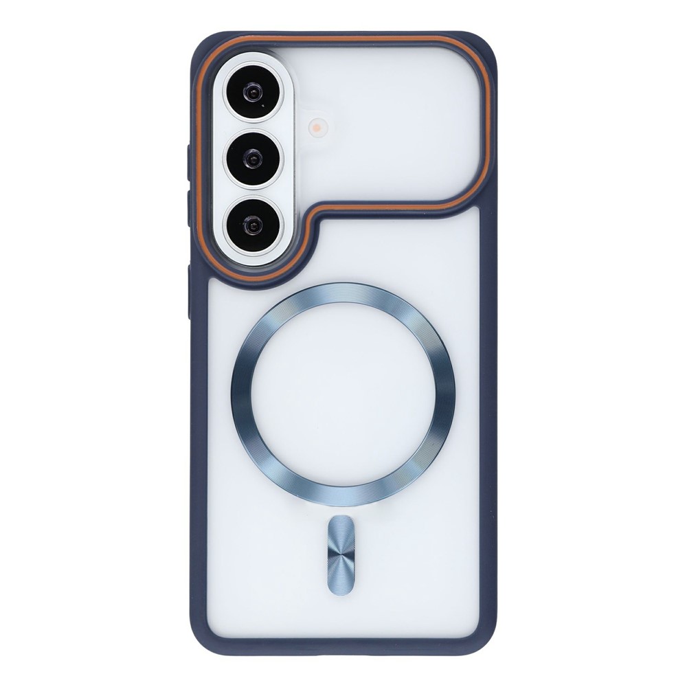 For Samsung Galaxy S25+ / S24+ Magnetic Case Frosted PC Back Protective Phone Cover - Blue