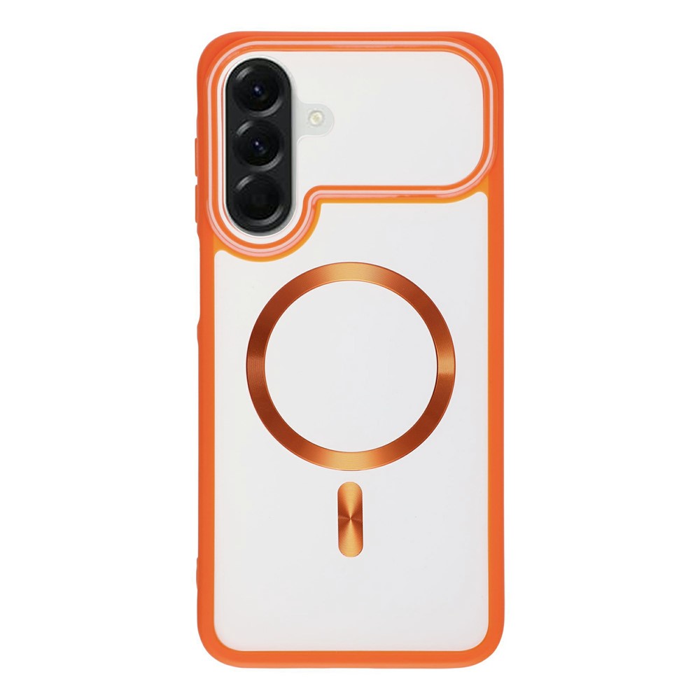 For Samsung Galaxy A16 4G / 5G Magnetic Case Frosted PC Back Protective Phone Cover - Orange