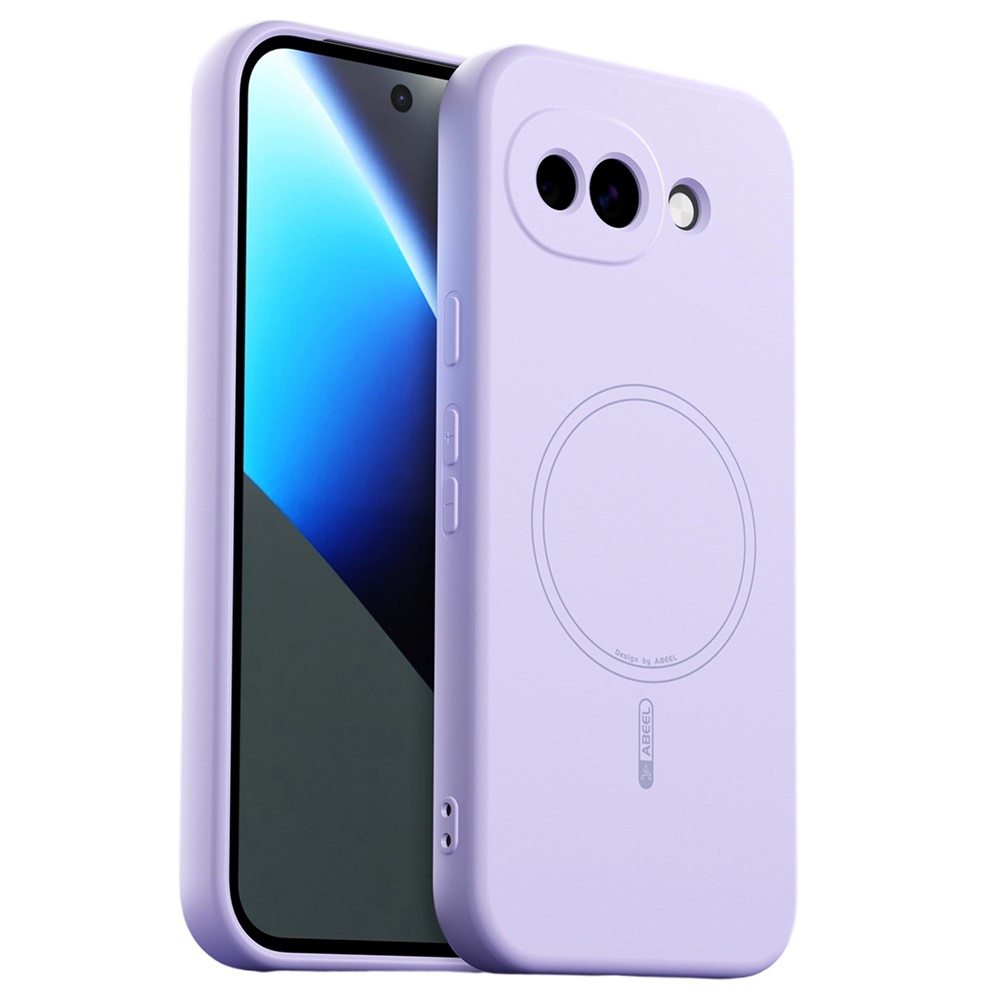 ABEEL For Google Pixel 11a Magnetic Case Skin Touch Liquid Silicone Phone Back Cover - Purple