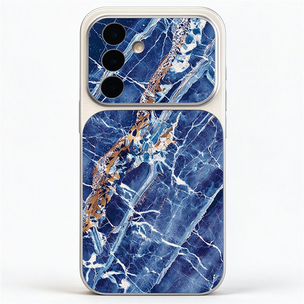 For Samsung Galaxy A27 5G Case Marble Pattern Litchi Texture PU+TPU+PC Back Cover - B259