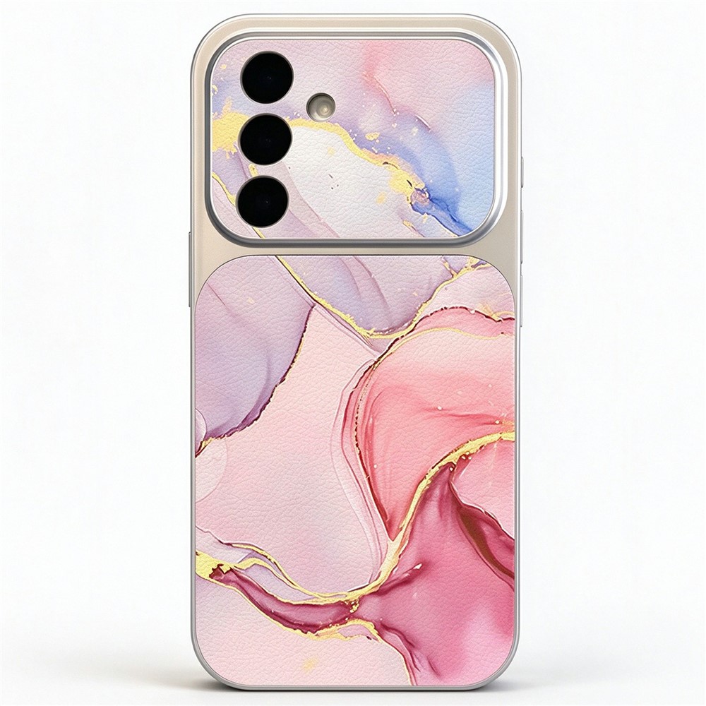 For Samsung Galaxy A26 5G Case Marble Pattern Litchi Texture PU+TPU+PC Back Cover - A410