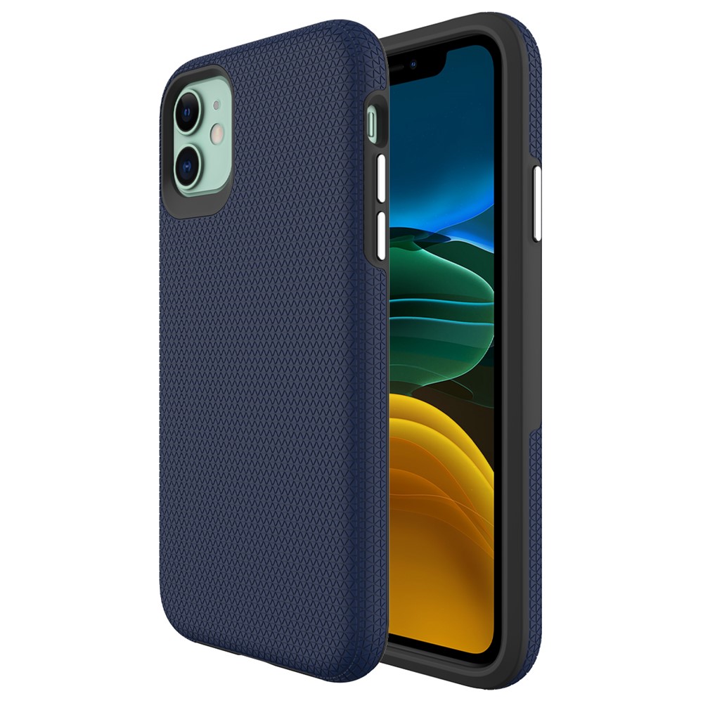 Back Cover for iPhone 11 6.1 inch TPU+PC Military Grade Drop-proof Hybrid Phone Case - Navy Blue