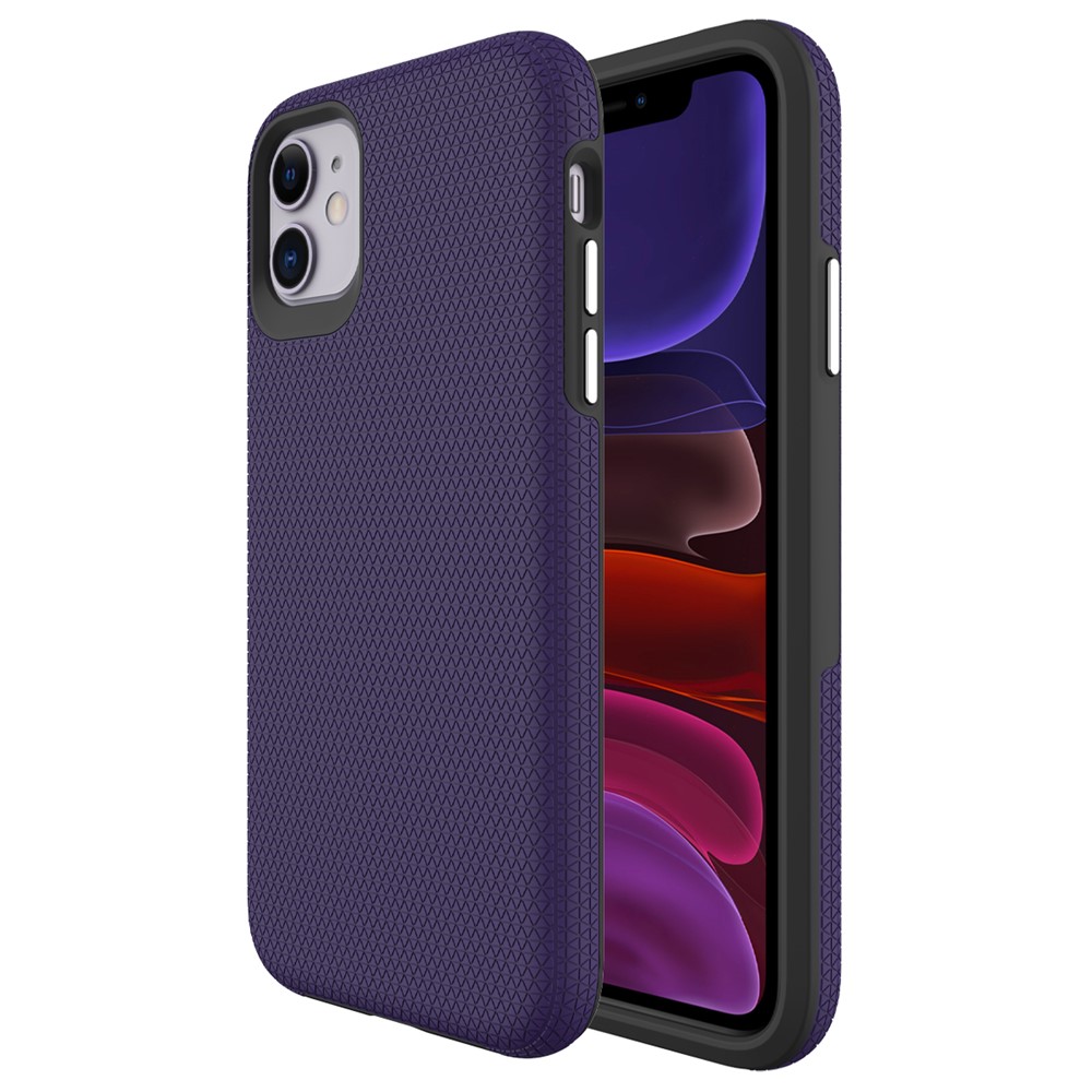 Back Cover for iPhone 11 6.1 inch TPU+PC Military Grade Drop-proof Hybrid Phone Case - Purple