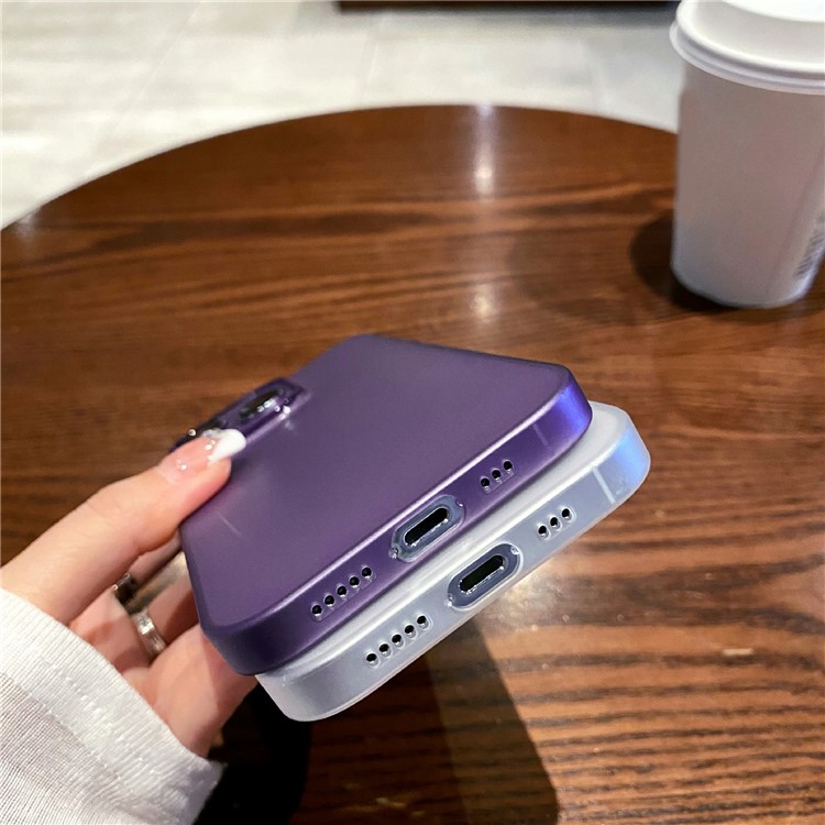 Caixa de Telefone Fino Para Iphone 13 Pro 6,1 Polegadas à Prova de Choques de Choques Precisos de Corte Fosco Tpu Estojo - Verde-4