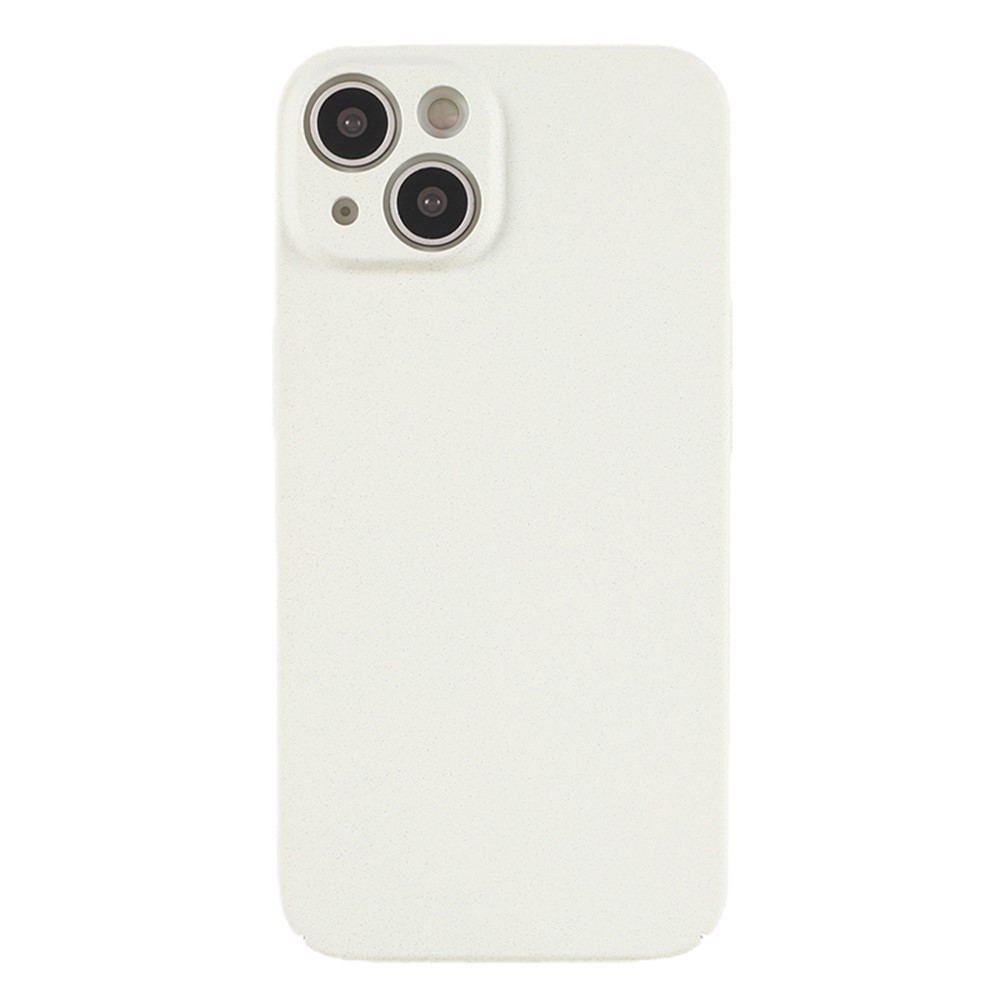 For iPhone 13 mini 5.4 inch Hard PC Shockproof Phone Case Camera Protection Matte Phone Cover - White