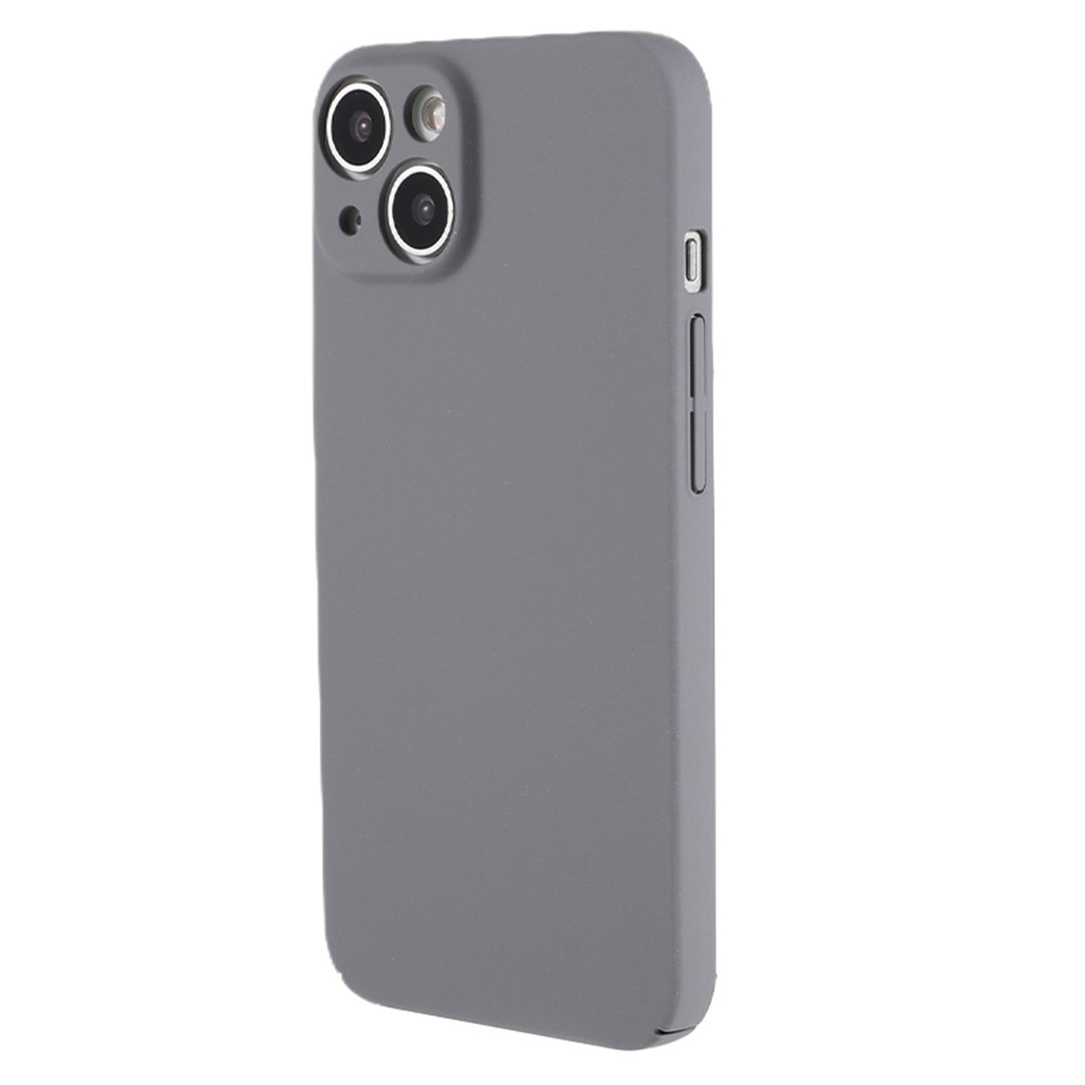 For iPhone 13 mini 5.4 inch Hard PC Shockproof Phone Case Camera Protection Matte Phone Cover - Grey