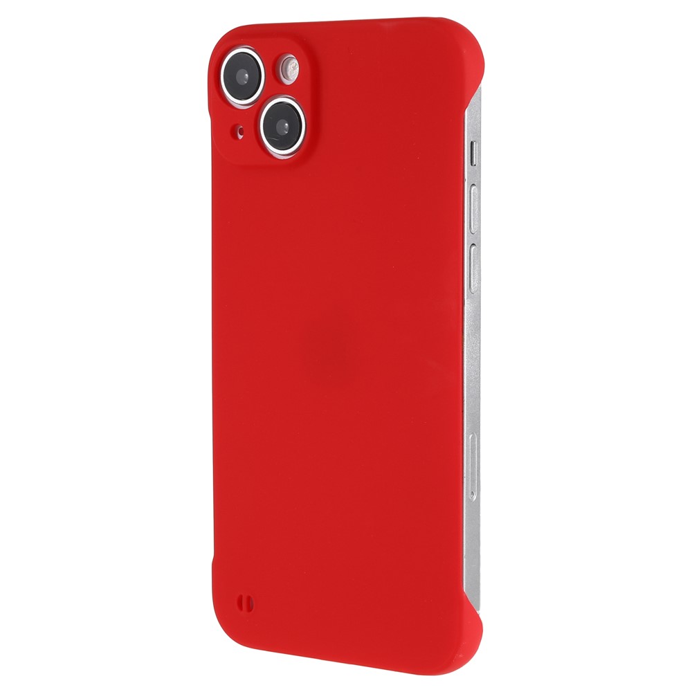 For iPhone 13 mini 5.4 inch Frameless Hard PC Phone Case Skin-touch Protective Cover - Red