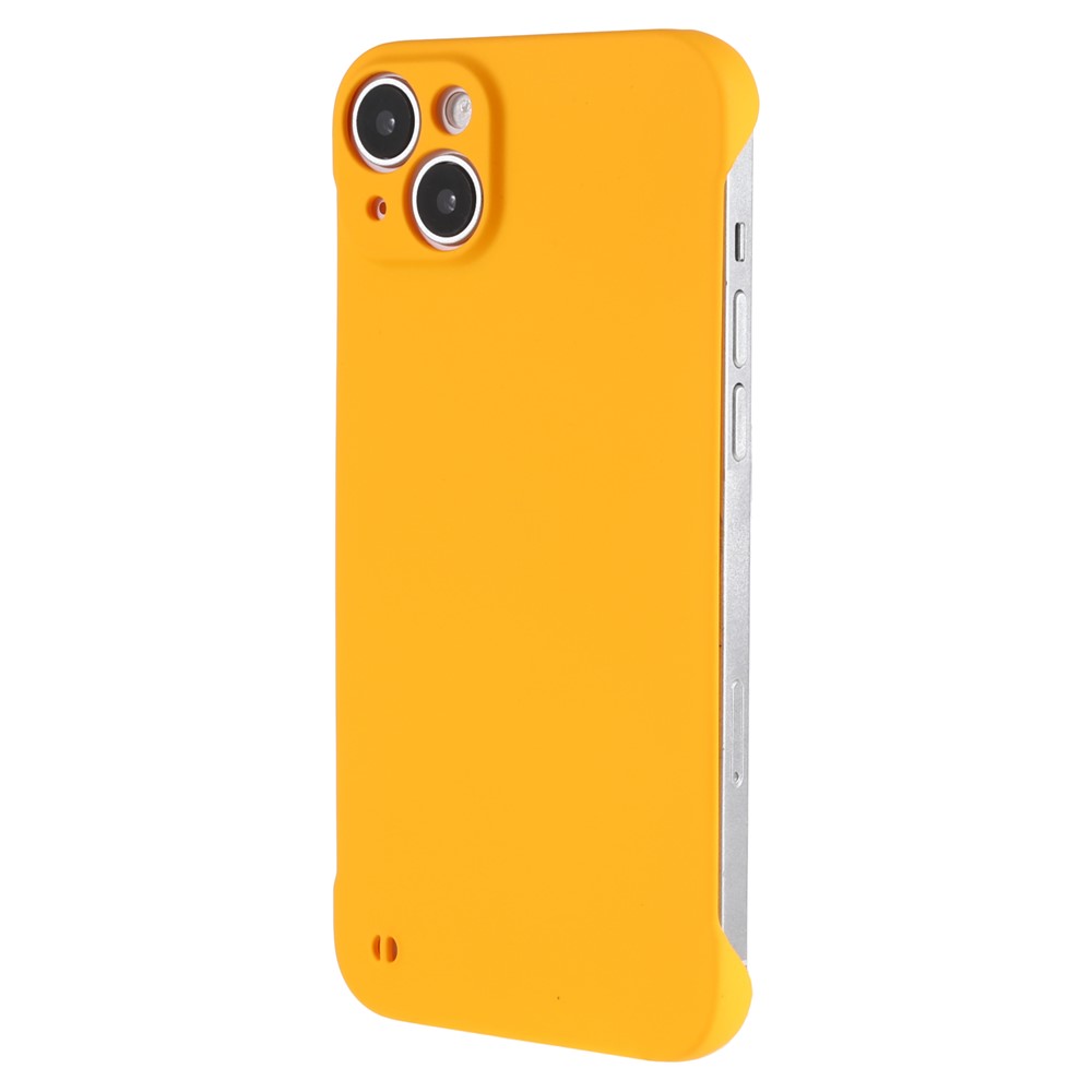 For iPhone 13 mini 5.4 inch Frameless Hard PC Phone Case Skin-touch Protective Cover - Yellow