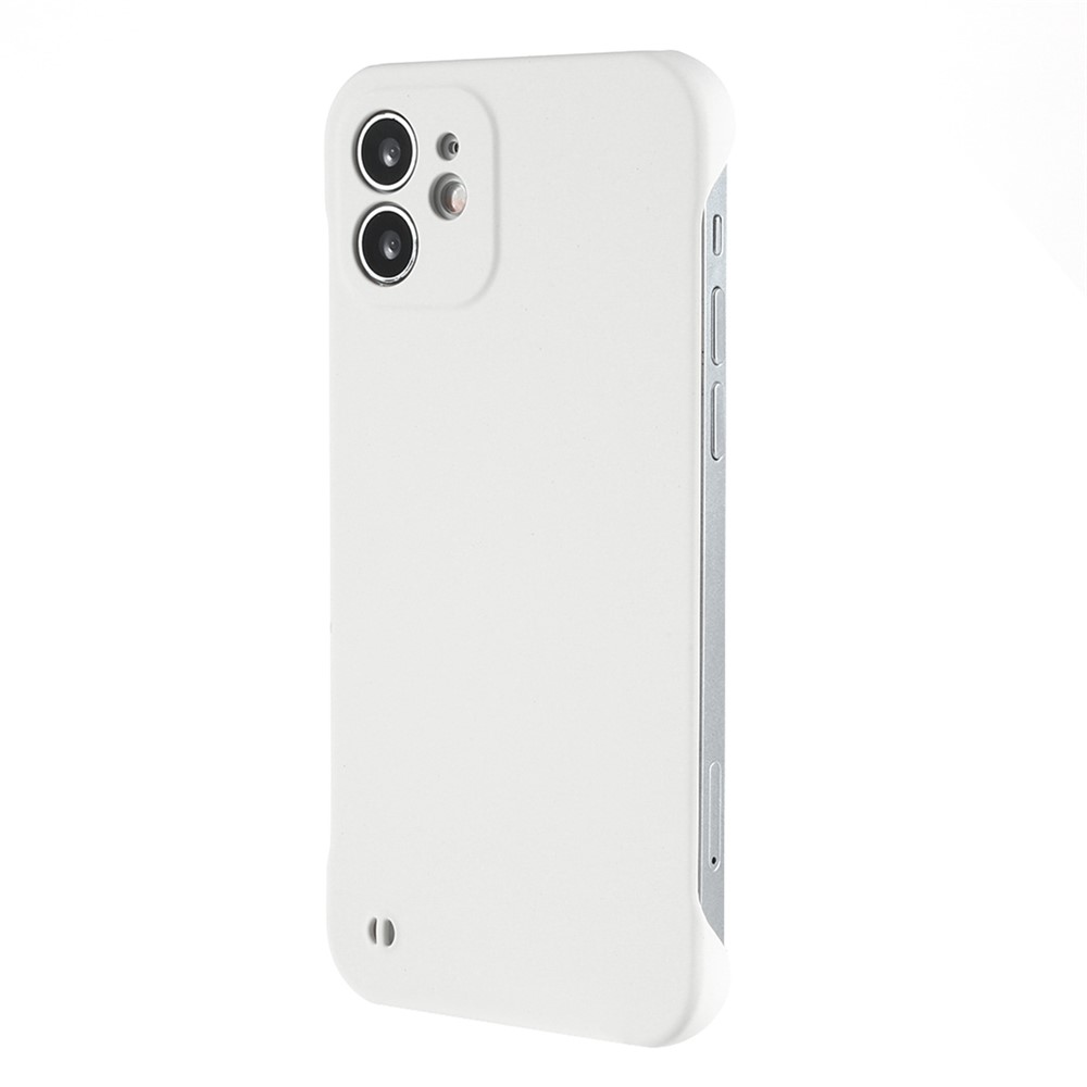 For iPhone 12 mini 5.4 inch Frameless Half Cover Protective Skin-touch Hard PC Mobail Phone Case - White