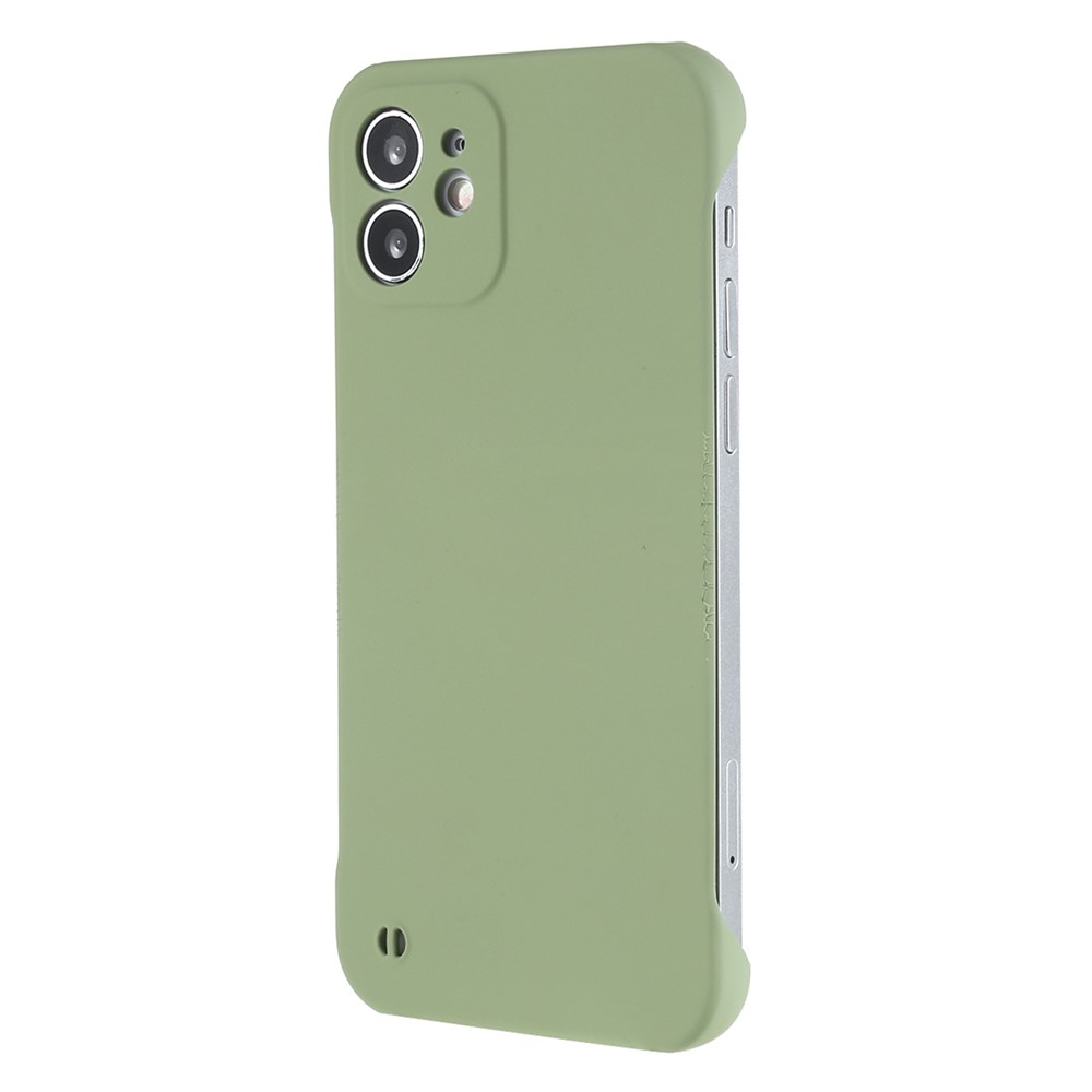 For iPhone 12 mini 5.4 inch Frameless Half Cover Protective Skin-touch Hard PC Mobail Phone Case - Matcha Green