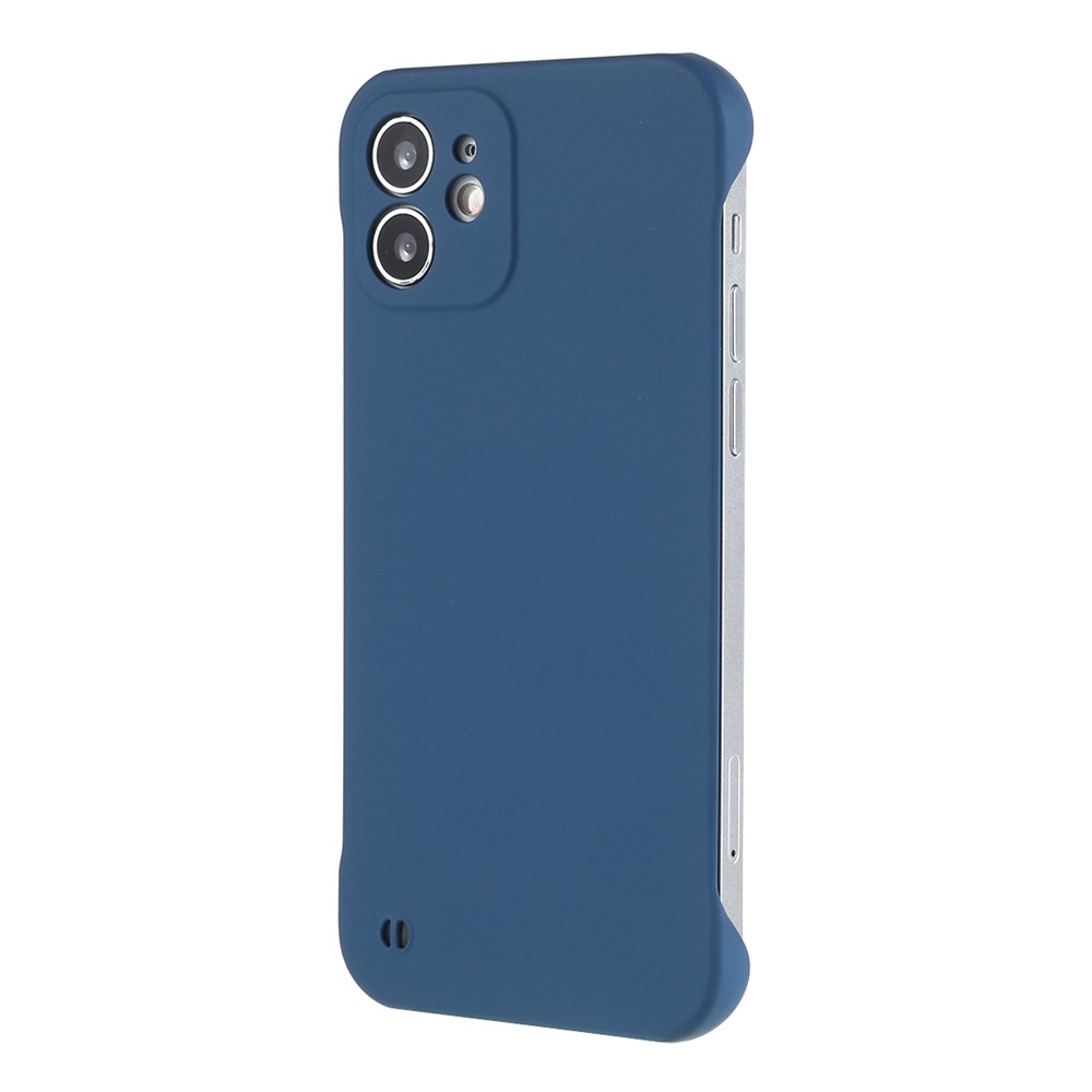 For iPhone 12 mini 5.4 inch Frameless Half Cover Protective Skin-touch Hard PC Mobail Phone Case - Sapphire