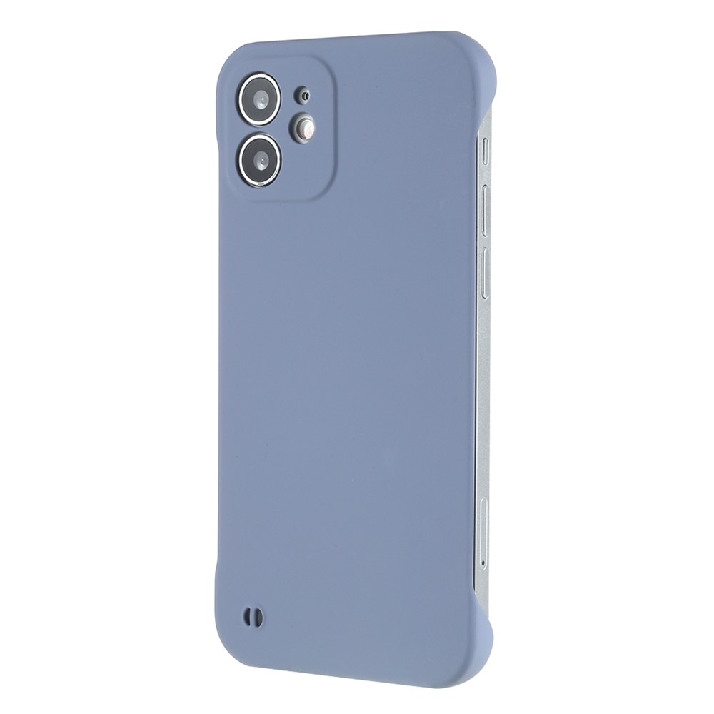 For iPhone 12 mini 5.4 inch Frameless Half Cover Protective Skin-touch Hard PC Mobail Phone Case - Lavender Grey
