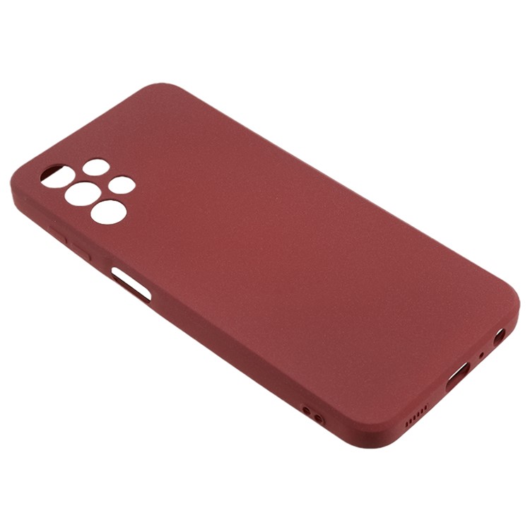 Pour Samsung Galaxy A13 4G / A13 (SM-A137) Couverture de Téléphone Portable 4G Boîtier TPU Matte Double Face - Vin Rouge-4