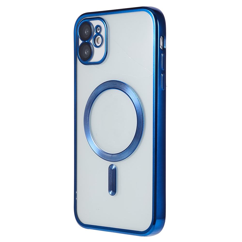 Magnetic Case for iPhone 11 6.1 inch , Soft TPU Precise Cutouts Protective Phone Cover with Lens Film - Blue