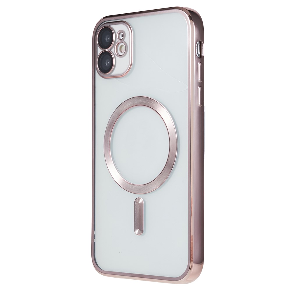 Magnetic Case for iPhone 11 6.1 inch , Soft TPU Precise Cutouts Protective Phone Cover with Lens Film - Pink