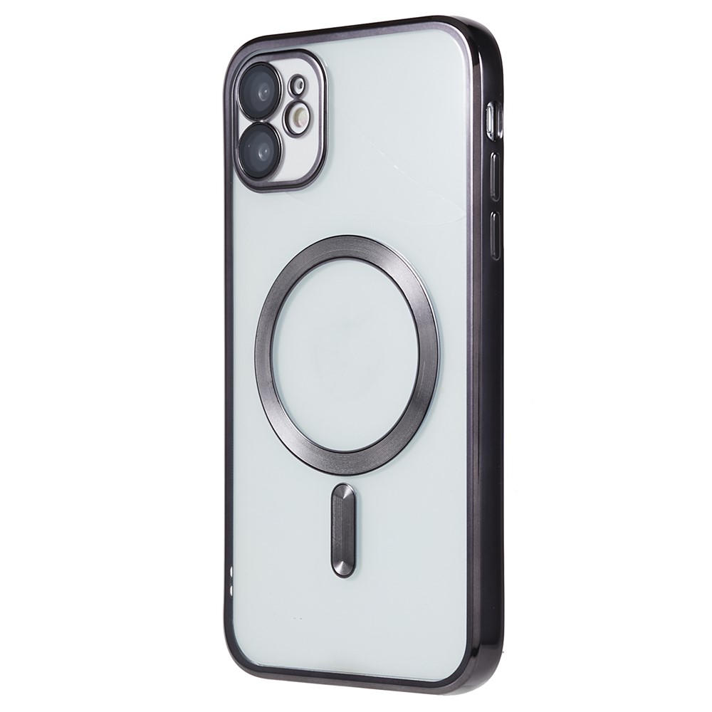 Magnetic Case for iPhone 11 6.1 inch , Soft TPU Precise Cutouts Protective Phone Cover with Lens Film - Black