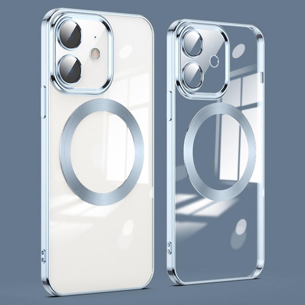 For iPhone 11 Phone Case TPU Phone Back Cover Compatible with MagSafe - Baby Blue