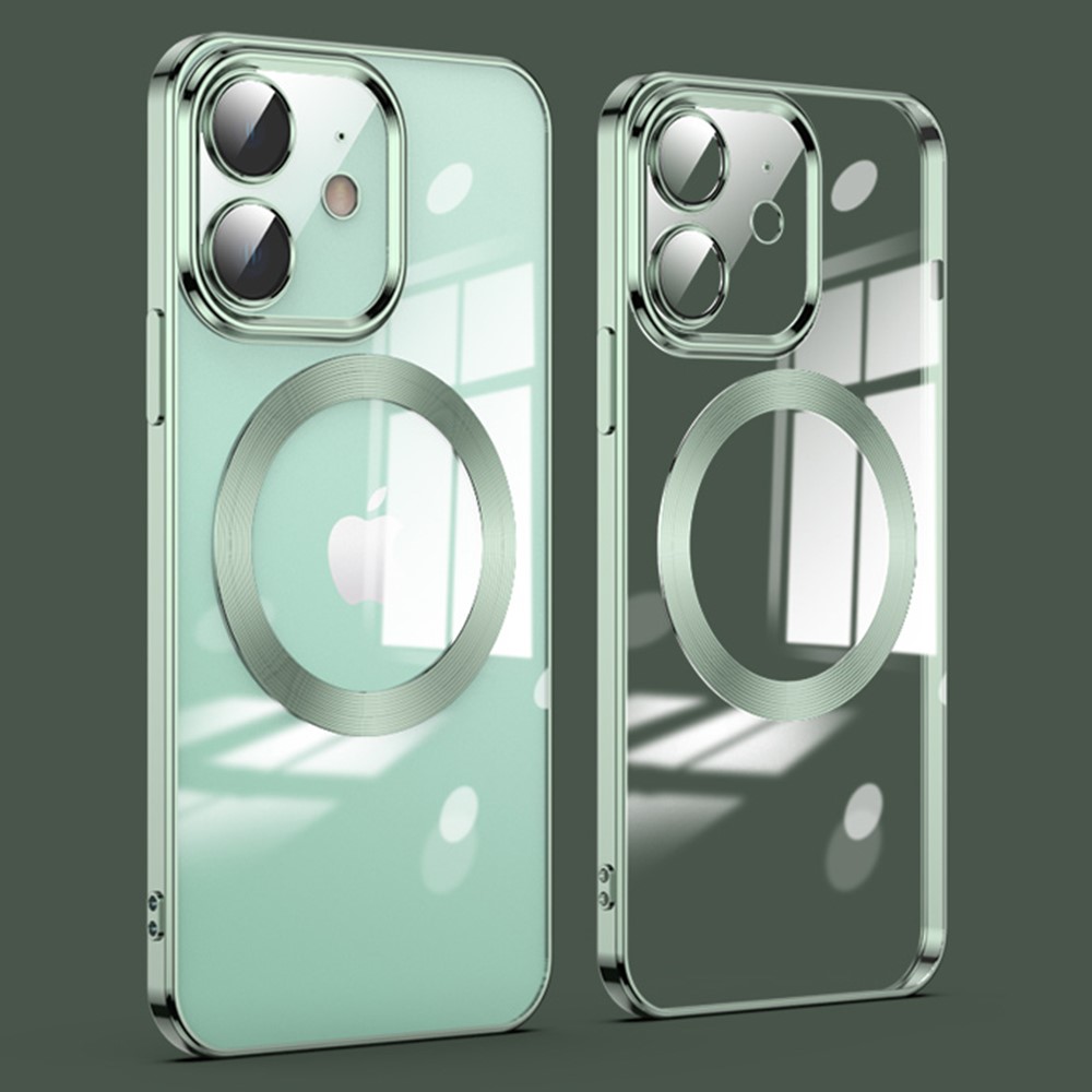 For iPhone 11 Phone Case TPU Phone Back Cover Compatible with MagSafe - Green
