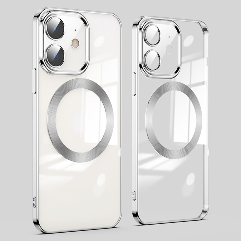 For iPhone 11 Phone Case TPU Phone Back Cover Compatible with MagSafe - Silver
