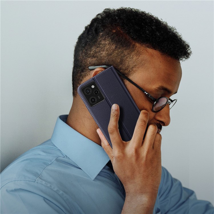 Dux Ducis Skin X2 Series PU pu Cuero Case Para Xiaomi Redmi Note 12 Pro 5G / Nota 12 Pro Speed ​​5g / Poco X5 Pro 5g, Stats Stots Cubierta Magnética - Azul-4