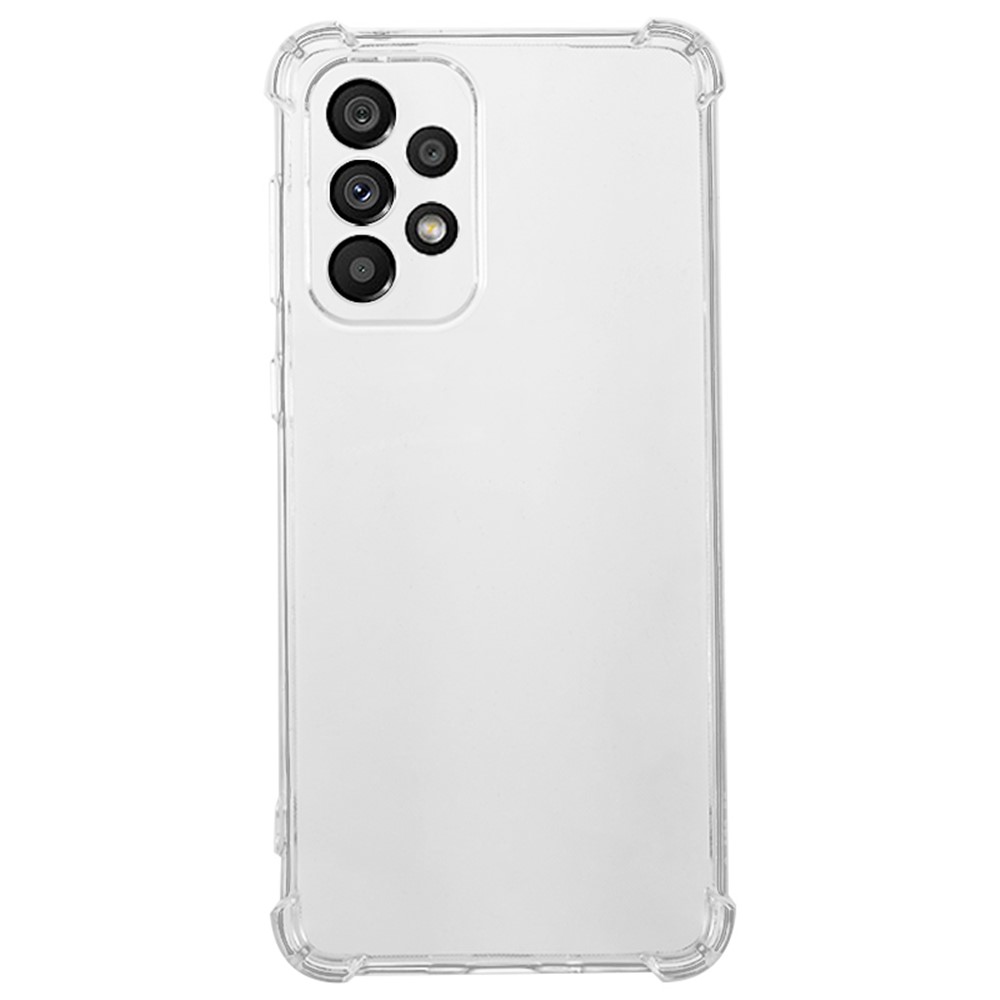 For Samsung Galaxy A73 5G Reinforced Corners Anti-drop Back Cover TPU Transparent Phone Case