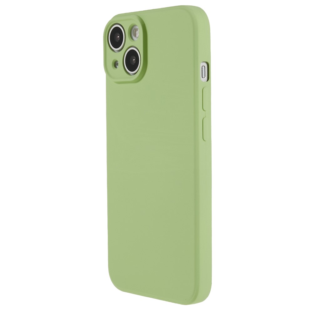 For iPhone 13 mini Rubberized TPU Case Fiber Lining Scratch Resistant Phone Cover - Matcha Green