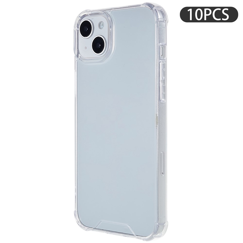 10PCS For iPhone 13 mini Anti-Scratch Phone Cover Slim 1.5mm Phone Case Acrylic+TPU Clear Cell Phone Shell