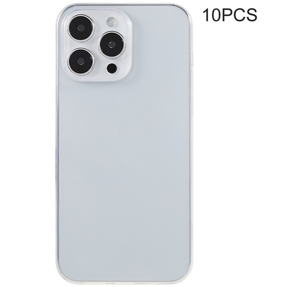 10Pcs Phone TPU Case for iPhone 12 / 12 Pro , Watermark-free 0.8mm Ultra-thin Clear Phone Cover