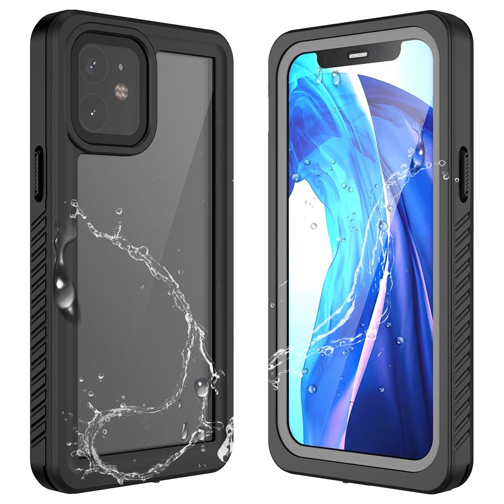 FS Series For iPhone 12 mini Snorkeling Diving Case IP68 Waterproof Full Sealed Clear Phone Cover