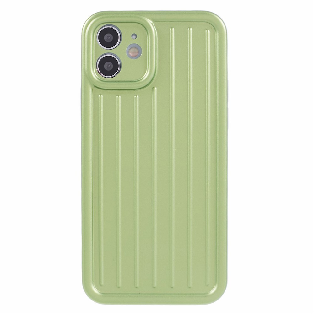 For iPhone 11 Case 3D Striped Pattern IMD TPU Anti-drop Phone Cover - Green