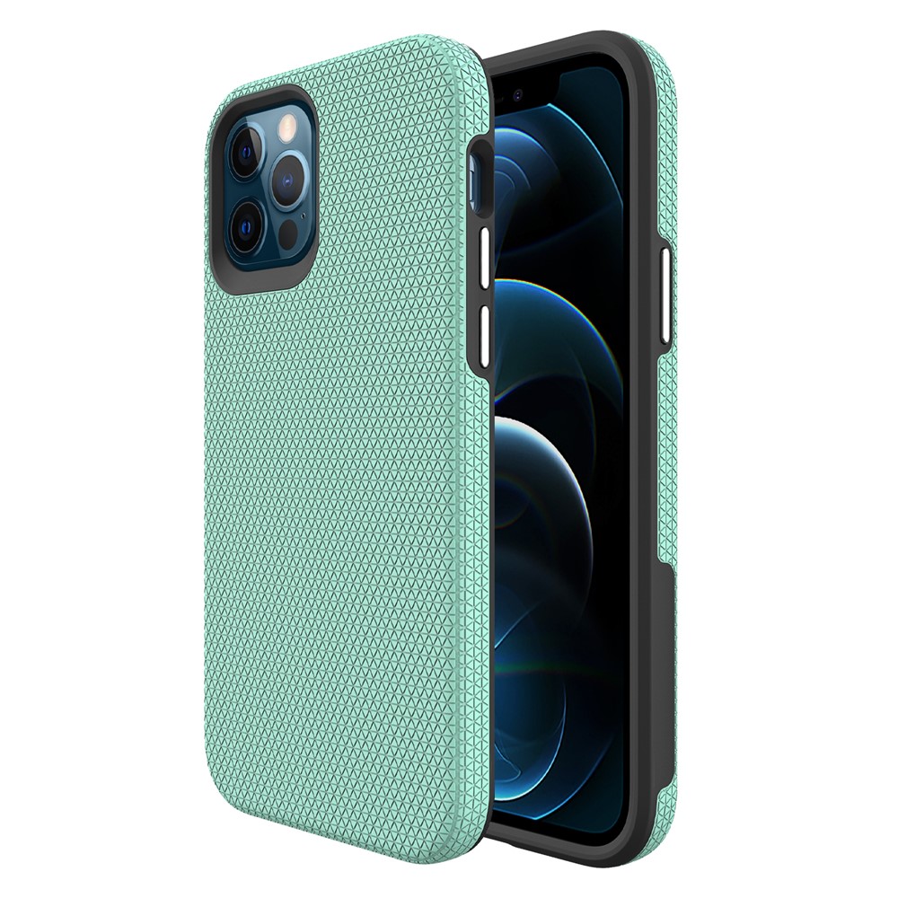 For iPhone 12 / 12 Pro 6.1 inch Protective Case TPU+PC Phone Case Compatible with MagSafe - Mint Green