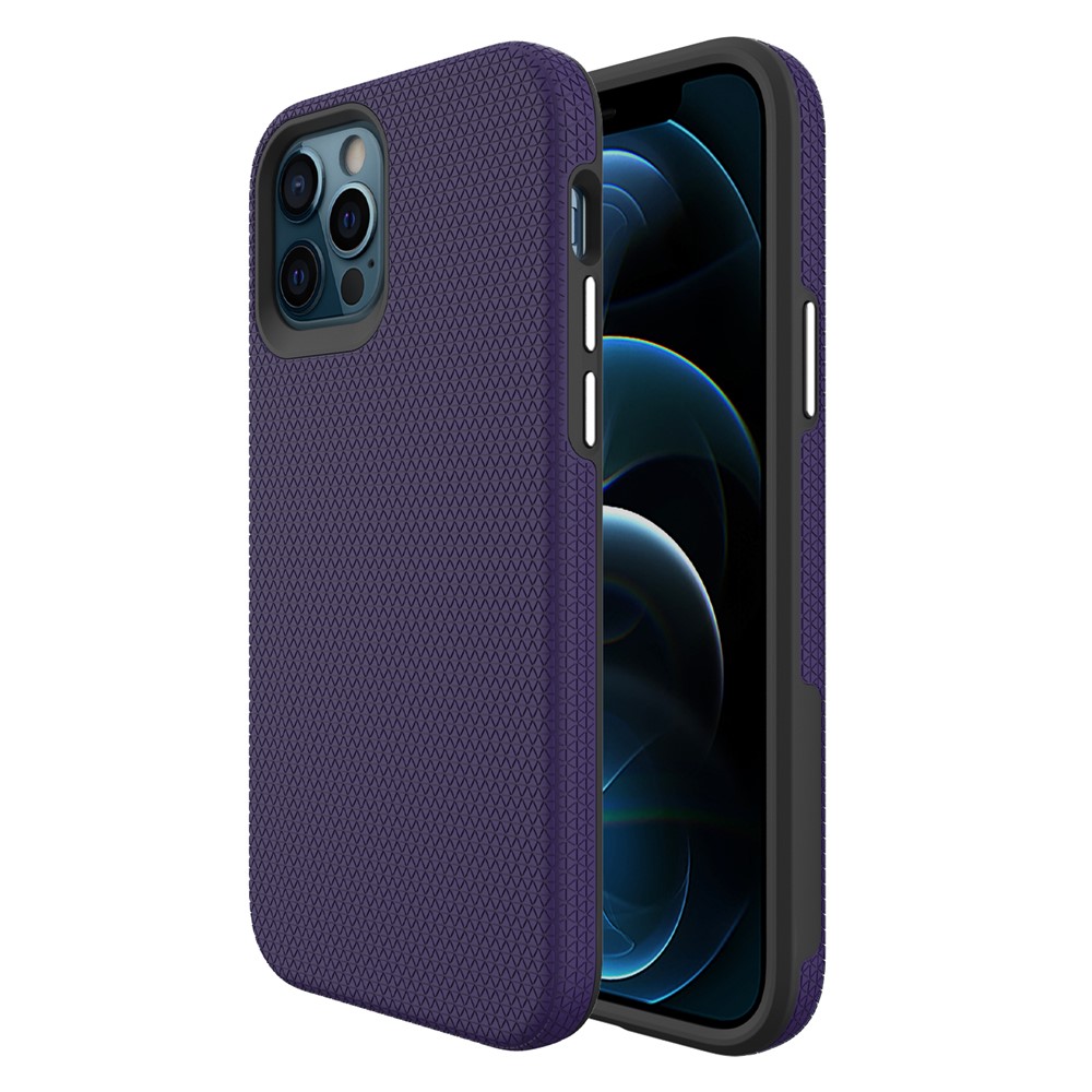 For iPhone 12 / 12 Pro 6.1 inch Protective Case TPU+PC Phone Case Compatible with MagSafe - Purple