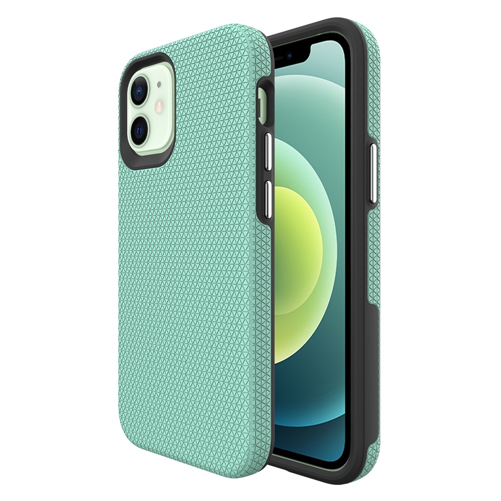 For iPhone 12 mini Case Four Corners Shockproof Magnetic Phone Cover - Mint Green