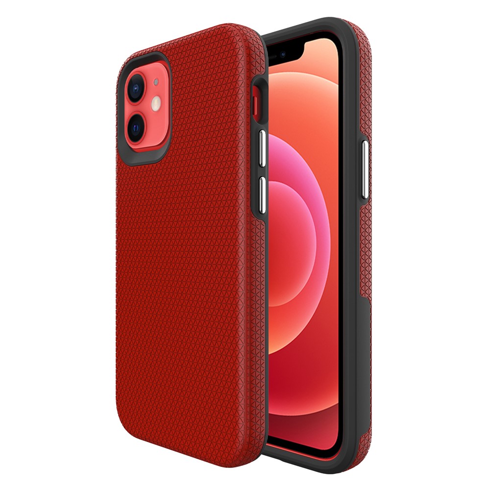 For iPhone 12 mini Case Four Corners Shockproof Magnetic Phone Cover - Red