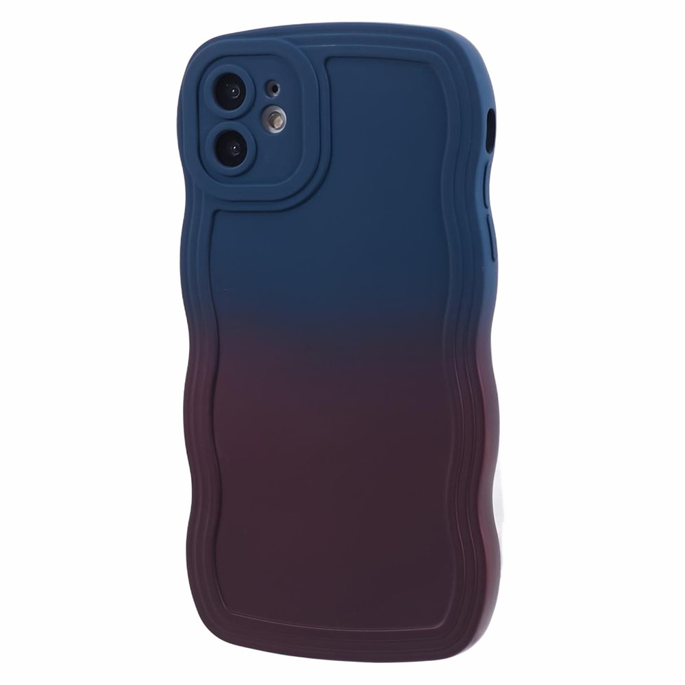 JTW Series for iPhone 11 Case Rubberized TPU Gradient Phone Cover - Sapphire+Dark Purple