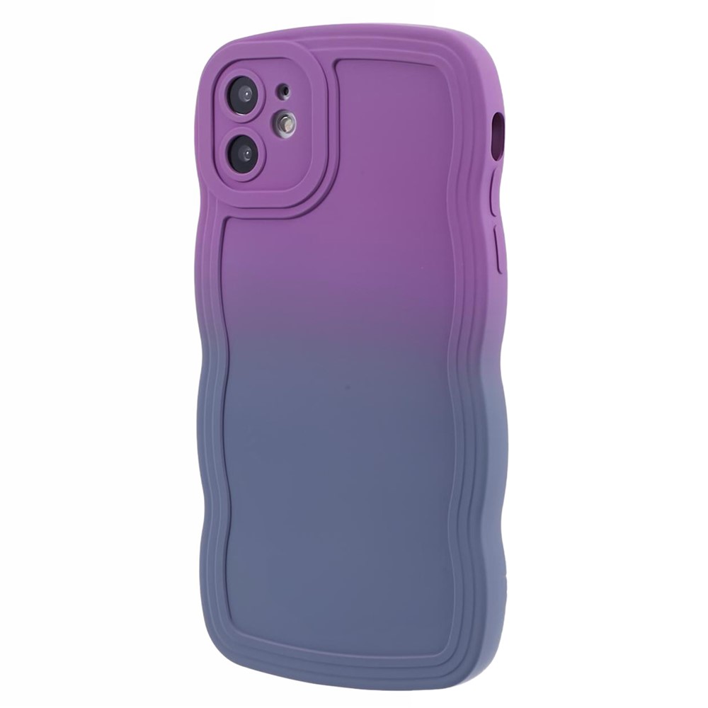 JTW Series for iPhone 11 Case Rubberized TPU Gradient Phone Cover - Purple+Lavender Grey