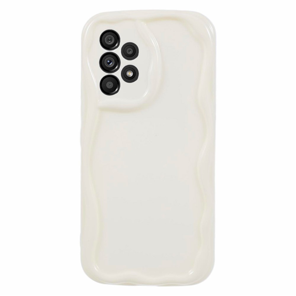 YX Series For Samsung Galaxy A32 4G (EU Version) Shockproof Case Wave Shape Precise Cutout TPU Phone Cover - White