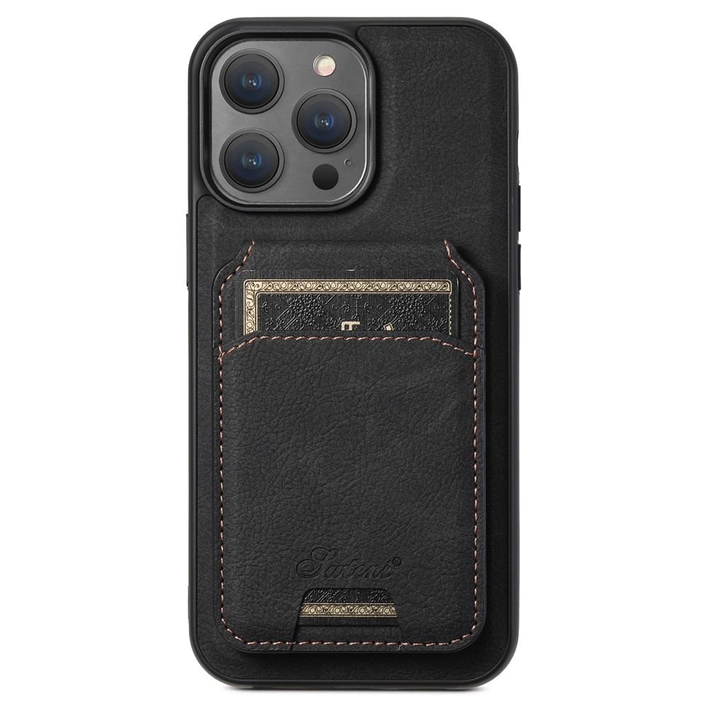 SUTENI H16 For iPhone 12 / 12 Pro Phone Case Kickstand Magnetic Detachable Cover - Black