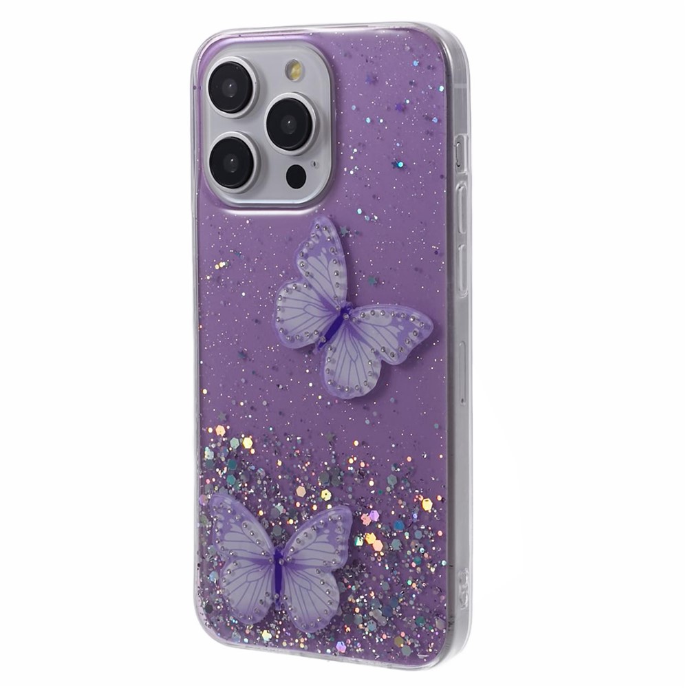 AW Series For iPhone 12 6.1 inch / 12 Pro 6.1 inch Case TPU+PVC Big Rear Lens Hole Phone Protective Shell - Purple