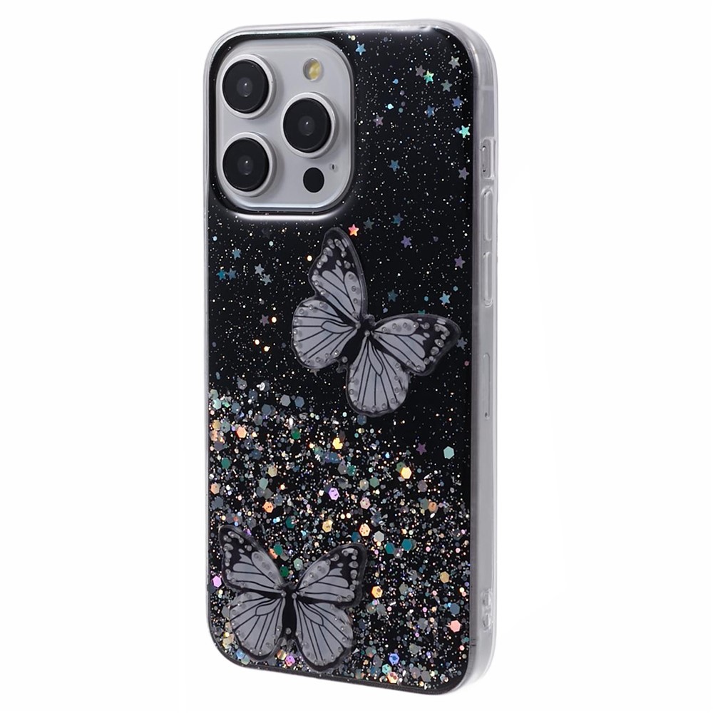 AW Series For iPhone 12 6.1 inch / 12 Pro 6.1 inch Case TPU+PVC Big Rear Lens Hole Phone Protective Shell - Black