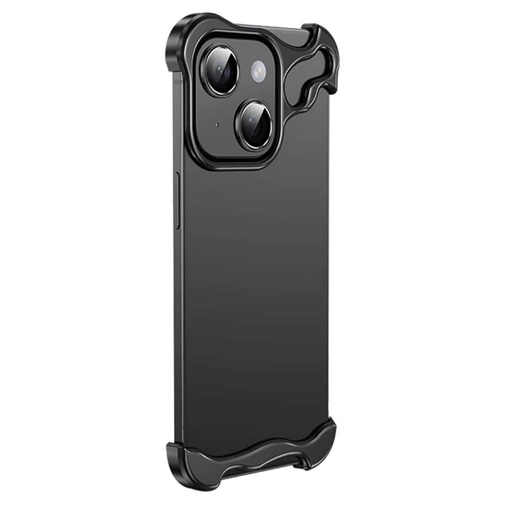 Frameless Case for iPhone 14 Plus Bumper Slim Phone Cover with Camera Lens Protector - Black