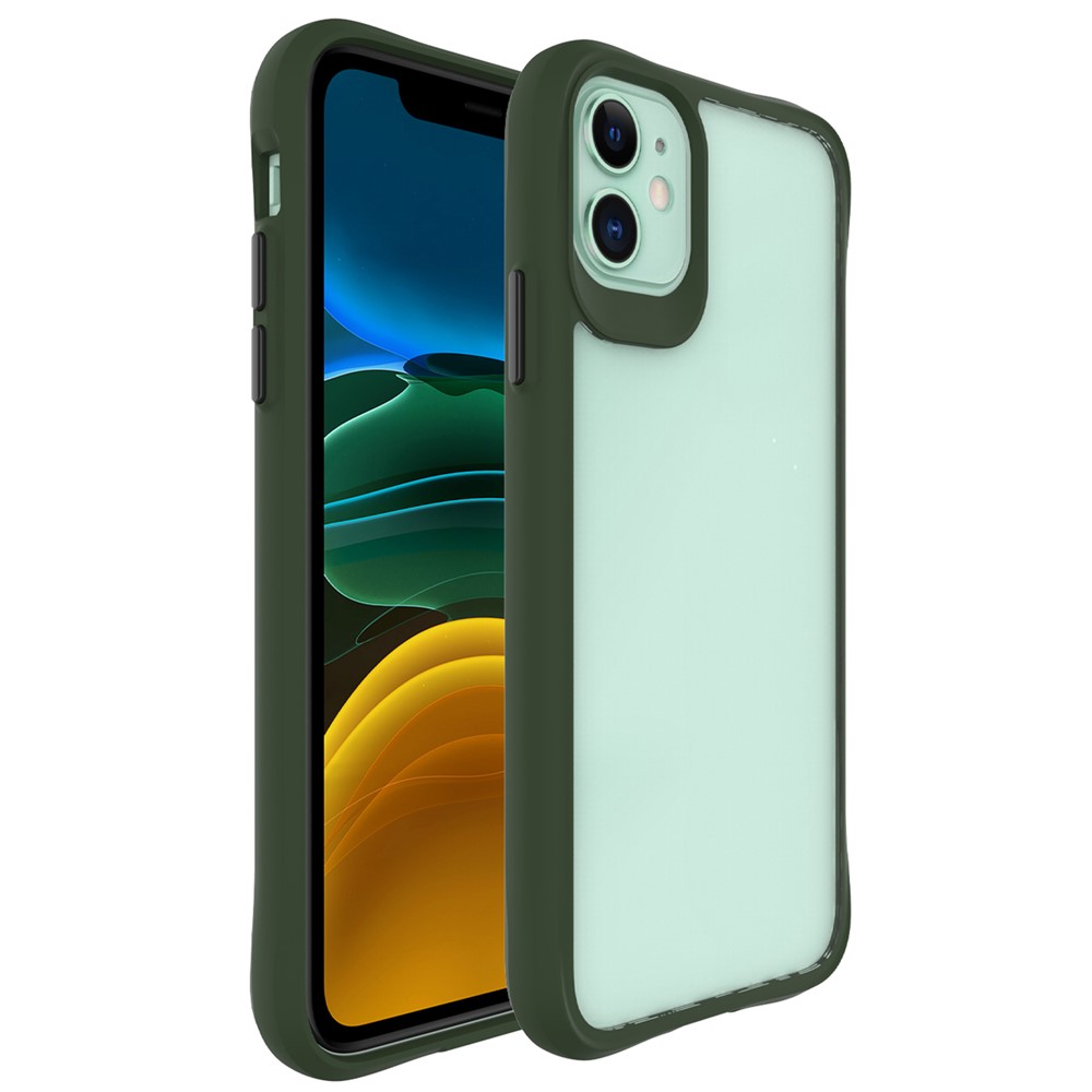 Combat X Mode Series for iPhone 11 Cell Phone Case TPU+PC Shockproof Back Shell - Army Green