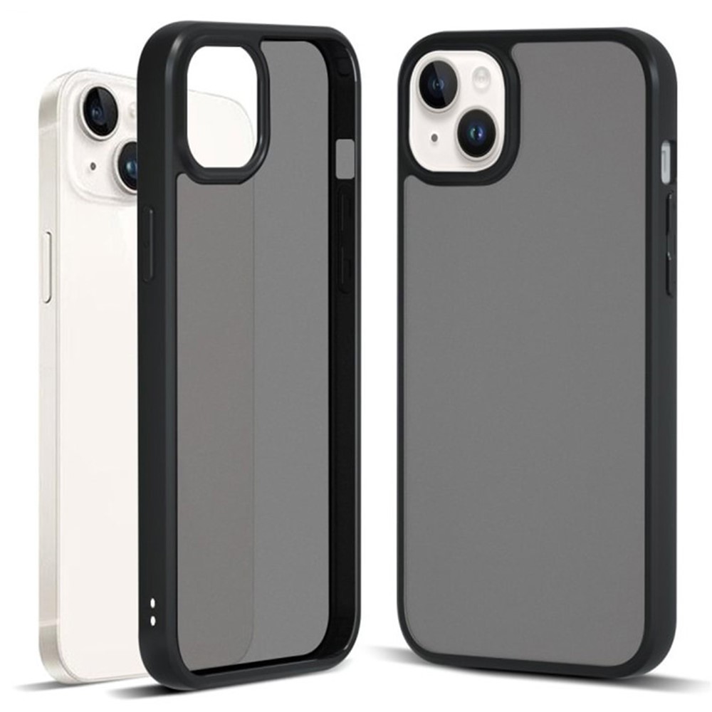 IBMRS For iPhone 15 Plus Case TPU+PC Anti-drop Phone Back Cover Protector - Matte Black