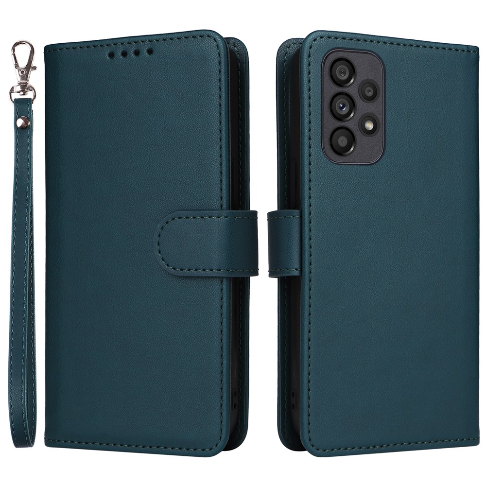 For Samsung Galaxy A73 5G Magnetic Case BETOPNICE Detachable PU Leather Phone Cover with Strap - Blue