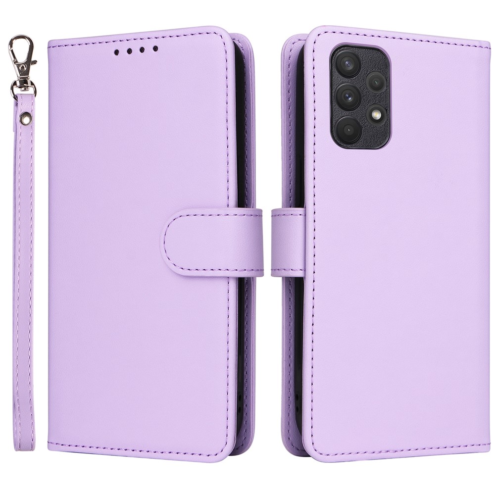 For Samsung Galaxy A32 4G (EU) Magnetic Case BETOPNICE Detachable PU Leather Phone Cover with Strap - Purple